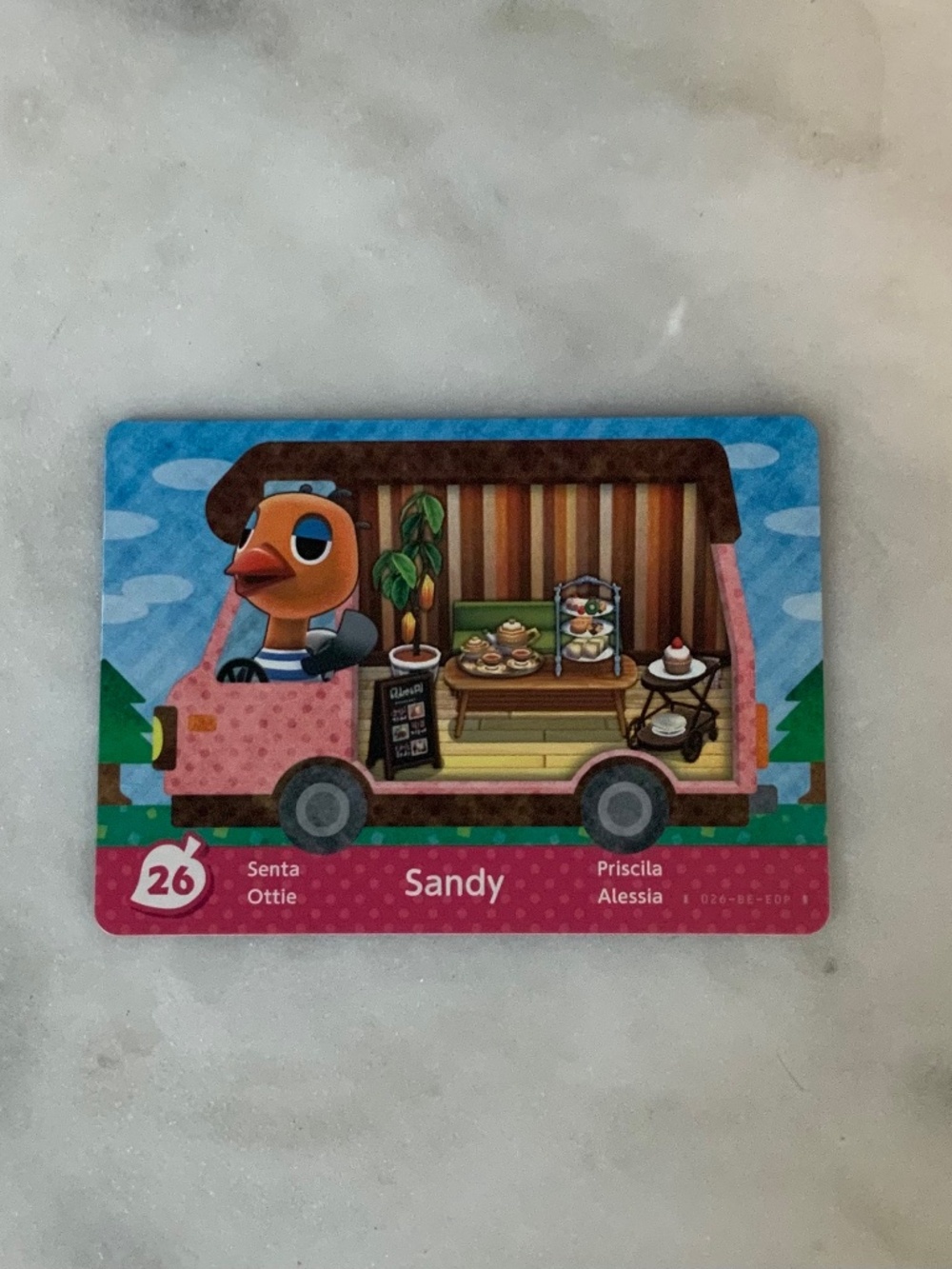 Sandy 26 Animal Crossing Welcome Home Amiibo card RV series mint new unscanned